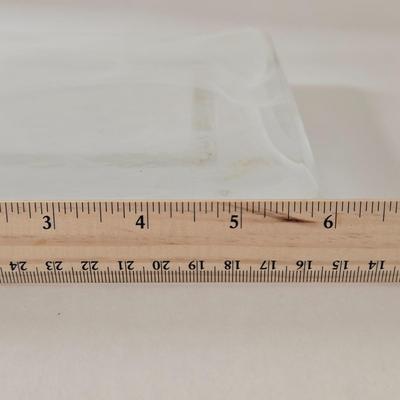 LOT 128L: Collection of Ashtrays & Small Square Frosted Plate