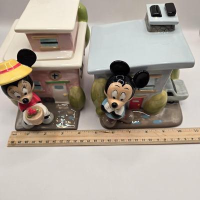 LOT 134A: New Two Piece "Urban" Mickey Mouse Canister Set
