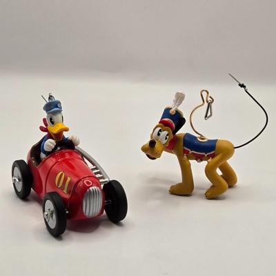LOT 139A: Minnie Mouse Ornaments & Hallmark Disney Donald and Pluto Ornaments