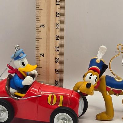 LOT 139A: Minnie Mouse Ornaments & Hallmark Disney Donald and Pluto Ornaments