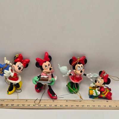 LOT 139A: Minnie Mouse Ornaments & Hallmark Disney Donald and Pluto Ornaments