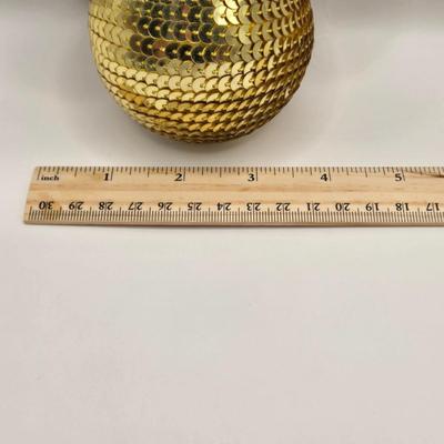 LOT 140A: Sequined Mickey Mouse Head Ornament, Miniature Genuine Pewter Mickey Mouse Statue, & Mickey Mouse Paper Garland