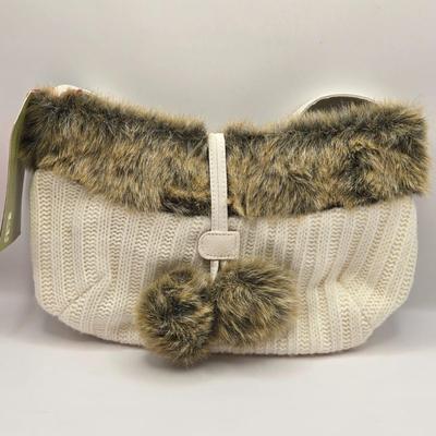 LOT 141L: Gently Worn Unlisted Dress Sandals Size 7.5, Sequined Handbag, & Bath & Body Works Handbag