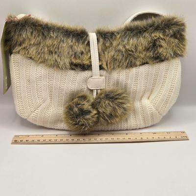 LOT 141L: Gently Worn Unlisted Dress Sandals Size 7.5, Sequined Handbag, & Bath & Body Works Handbag