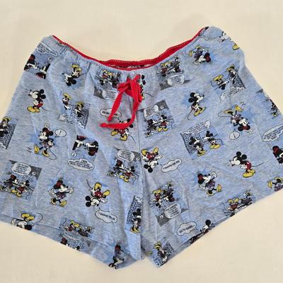 LOT 149A: Gently Worn Mickey Mouse Hooded Jacket, Two T-Shirts, One New with Tag, Tank Top, Two Lounge Pants, & Two Pair of Shorts
