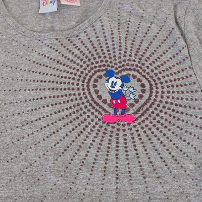 LOT 149A: Gently Worn Mickey Mouse Hooded Jacket, Two T-Shirts, One New with Tag, Tank Top, Two Lounge Pants, & Two Pair of Shorts