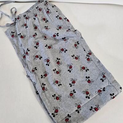 LOT 149A: Gently Worn Mickey Mouse Hooded Jacket, Two T-Shirts, One New with Tag, Tank Top, Two Lounge Pants, & Two Pair of Shorts