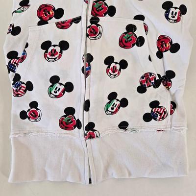 LOT 149A: Gently Worn Mickey Mouse Hooded Jacket, Two T-Shirts, One New with Tag, Tank Top, Two Lounge Pants, & Two Pair of Shorts