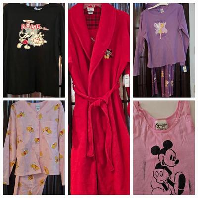 LOT 158A: Disney Women's Pajamas and robe; All New with Tags