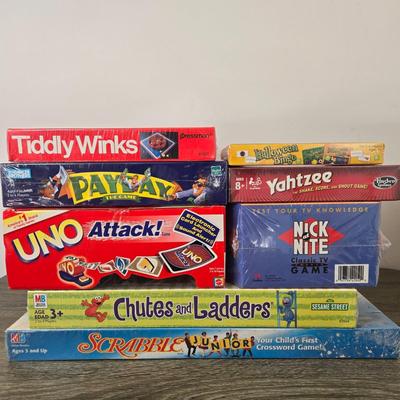 LOT 160A: Variety of" Family Night" Games ; All New in Sealed Boxes