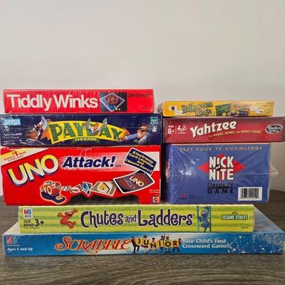 LOT 160A: Variety of" Family Night" Games ; All New in Sealed Boxes