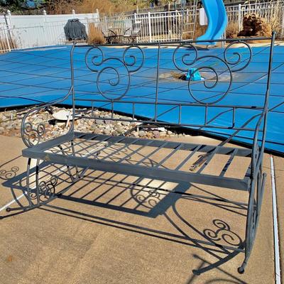 LOT 161 O: Disney's Mickey Mouse Wrought Iron Rocking Bench