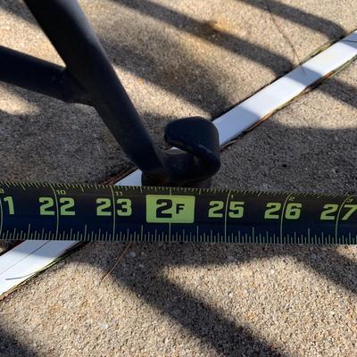 LOT 163 O: Wrought Iron Patio Set; Table & 4 Rocker Chairs