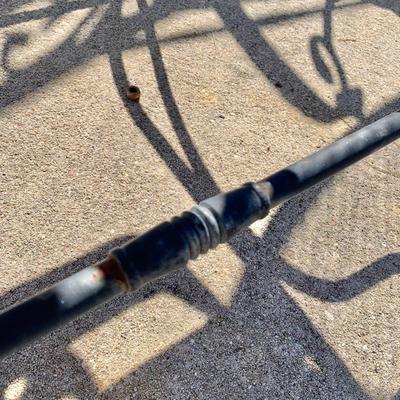 LOT 163 O: Wrought Iron Patio Set; Table & 4 Rocker Chairs