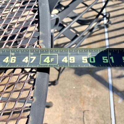 LOT 163 O: Wrought Iron Patio Set; Table & 4 Rocker Chairs