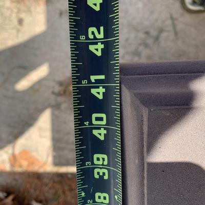 LOT 167 O: Hampton Bay Tile Patio & Side Table w/ Umbrella Stand