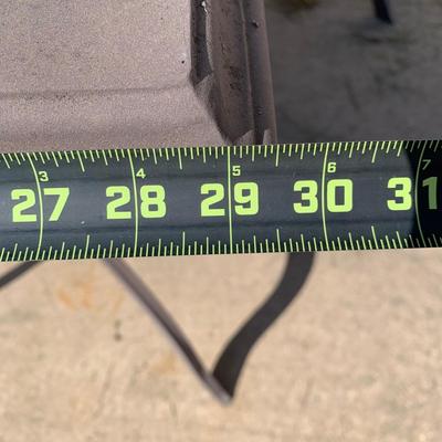 LOT 167 O: Hampton Bay Tile Patio & Side Table w/ Umbrella Stand