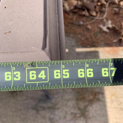 LOT 167 O: Hampton Bay Tile Patio & Side Table w/ Umbrella Stand