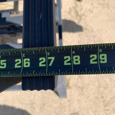 LOT 168 O: Hampton Bay Tile Top Fire Pit & Metal Lounge Chairs