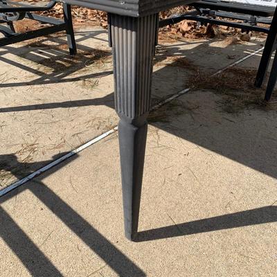 LOT 168 O: Hampton Bay Tile Top Fire Pit & Metal Lounge Chairs