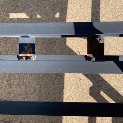 LOT 168 O: Hampton Bay Tile Top Fire Pit & Metal Lounge Chairs