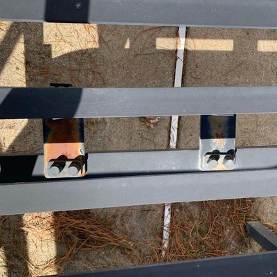 LOT 168 O: Hampton Bay Tile Top Fire Pit & Metal Lounge Chairs