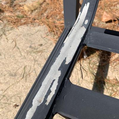 LOT 168 O: Hampton Bay Tile Top Fire Pit & Metal Lounge Chairs