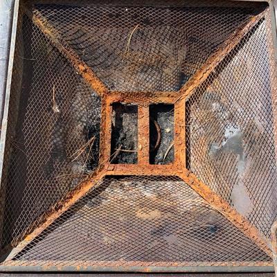 LOT 168 O: Hampton Bay Tile Top Fire Pit & Metal Lounge Chairs