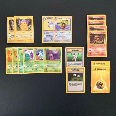 LOT 170 A: 1996-1999 Pokemon TCG Cards; Pikachu Project, Mewtwo Strikes Back, Pikachu's Vacation, English & Japanese Cards