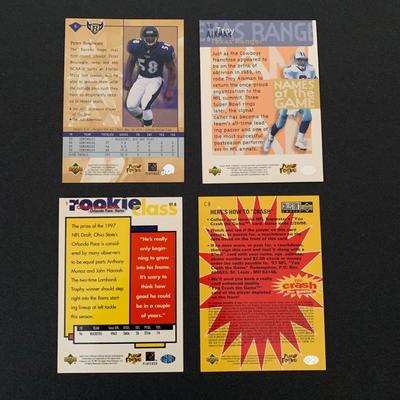 LOT 171 A: NFL Trading Card Collection; Muhsin Muhammad, Carl Pickens, Troy Aikman, Bill Romanowski, Dan Marino, Joe Montana, & More