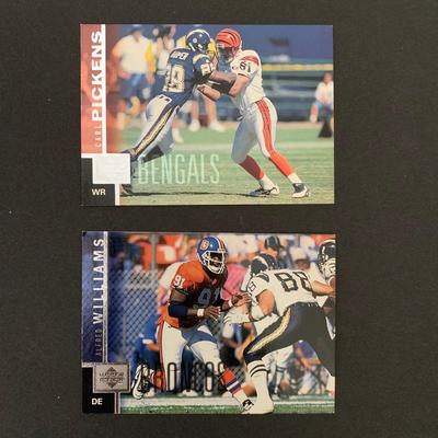 LOT 171 A: NFL Trading Card Collection; Muhsin Muhammad, Carl Pickens, Troy Aikman, Bill Romanowski, Dan Marino, Joe Montana, & More