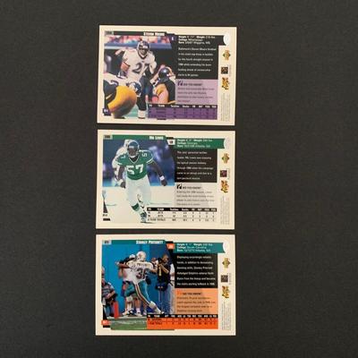 LOT 171 A: NFL Trading Card Collection; Muhsin Muhammad, Carl Pickens, Troy Aikman, Bill Romanowski, Dan Marino, Joe Montana, & More