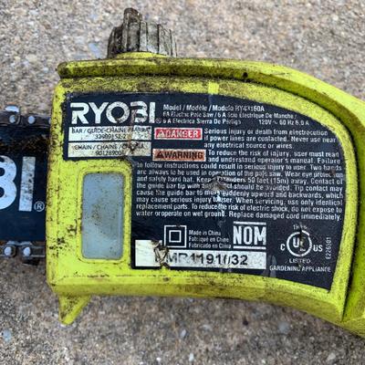 LOT 175 S: Ryobi Electric Pole Saw #RY43160A & Worx Weedwacker #WG160