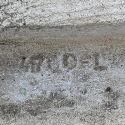 LOT 177 O: Cement / Plaster Lawn Decor; Girl w/ Basket on Bench