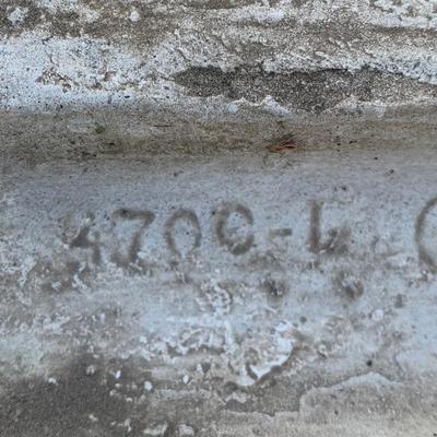 LOT 177 O: Cement / Plaster Lawn Decor; Girl w/ Basket on Bench