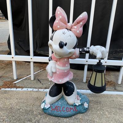 LOT 179 O: Disney's Mickey, Minnie, & Pluto Resin Lawn Decor Collection & Lighthouse