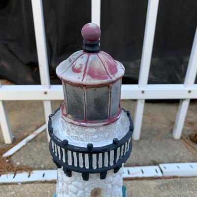 LOT 179 O: Disney's Mickey, Minnie, & Pluto Resin Lawn Decor Collection & Lighthouse