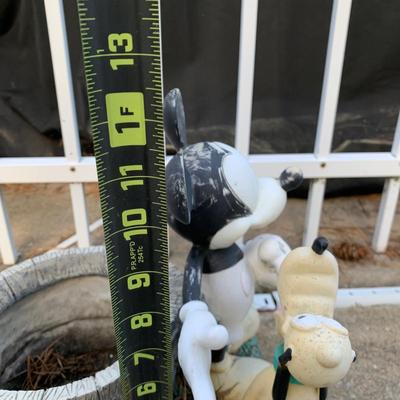 LOT 179 O: Disney's Mickey, Minnie, & Pluto Resin Lawn Decor Collection & Lighthouse