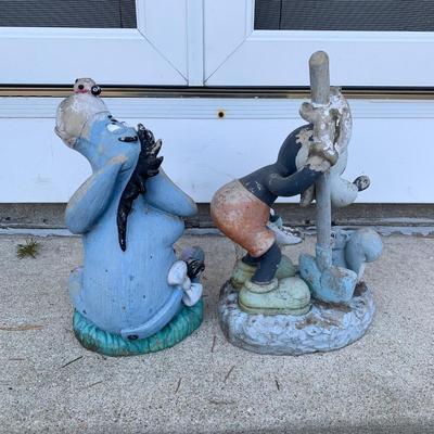 LOT 180 O: Disney's Mickey, Minnie, & Eeyore Resin Lawn Decor Collection