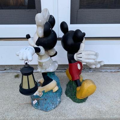 LOT 180 O: Disney's Mickey, Minnie, & Eeyore Resin Lawn Decor Collection