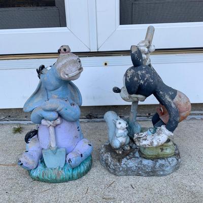 LOT 180 O: Disney's Mickey, Minnie, & Eeyore Resin Lawn Decor Collection