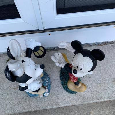 LOT 180 O: Disney's Mickey, Minnie, & Eeyore Resin Lawn Decor Collection