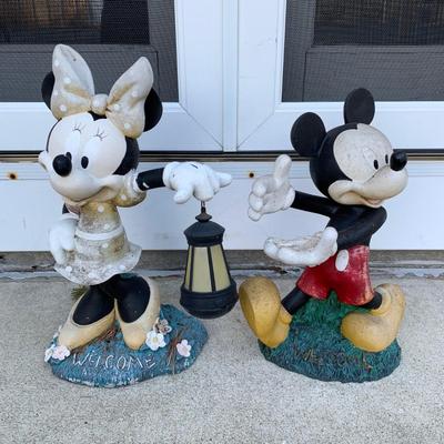 LOT 180 O: Disney's Mickey, Minnie, & Eeyore Resin Lawn Decor Collection