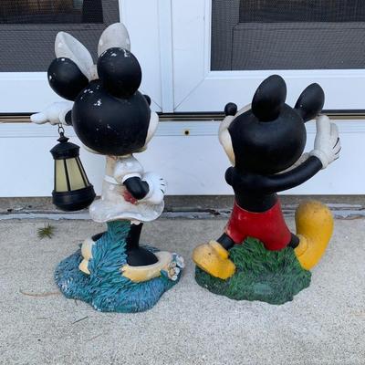 LOT 180 O: Disney's Mickey, Minnie, & Eeyore Resin Lawn Decor Collection