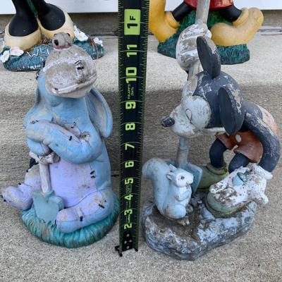 LOT 180 O: Disney's Mickey, Minnie, & Eeyore Resin Lawn Decor Collection