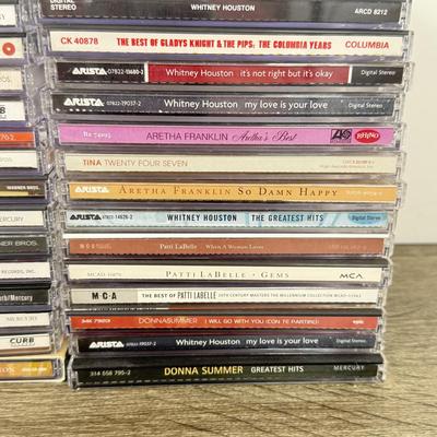 LOT 182B: CD Collection: Dolly Parton, Whitney Houston, Aretha Franklin, Patti LaBelle, Donna Summer, Shania Twain, Faith Hill & More