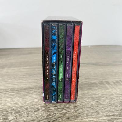 LOT 191A: Kids' CD Collection: NIP Classic Disney CD Box Set, Spongebob & More