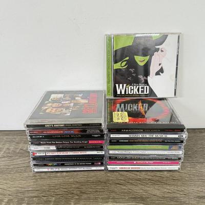 LOT 192A: Soundtrack CDs: Wicked on Broadway, Armageddon, Grey's Anatomy, Dreamgirls, Titanic, Mamma Mia!, Hairspray & More
