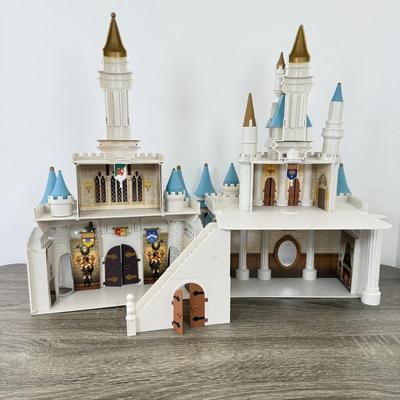 LOT 198B: Walt Disney World Magic Kingdom Cinderella's Castle Model Monorail Playset w/ Figures & Accessories