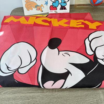 LOT 201A: Disney Kids' Collection: Braun Oral B Mickey Mouse Electric Toothbrush w/ NIP Heads, NIP Mickey Basketball Set, Wall...